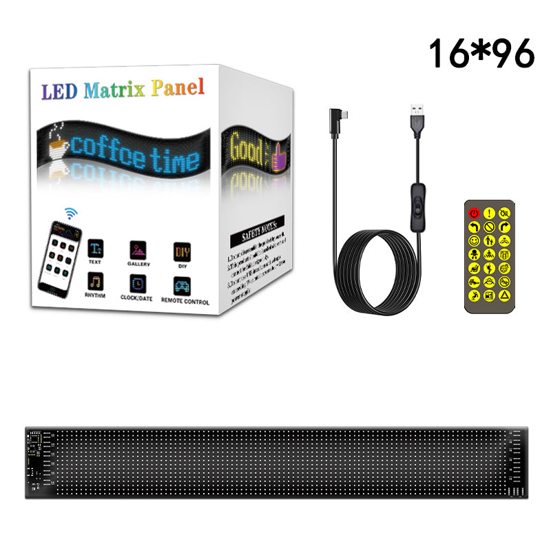 RP1259S 120x595mm LED Matrix Panel Flexible Screen Display Bluetooth APP Control LED Car Sign RP1259S 120x595mm LED Matrix Panel Flexible Screen Display Bluetooth APP Control LED Car Sign
